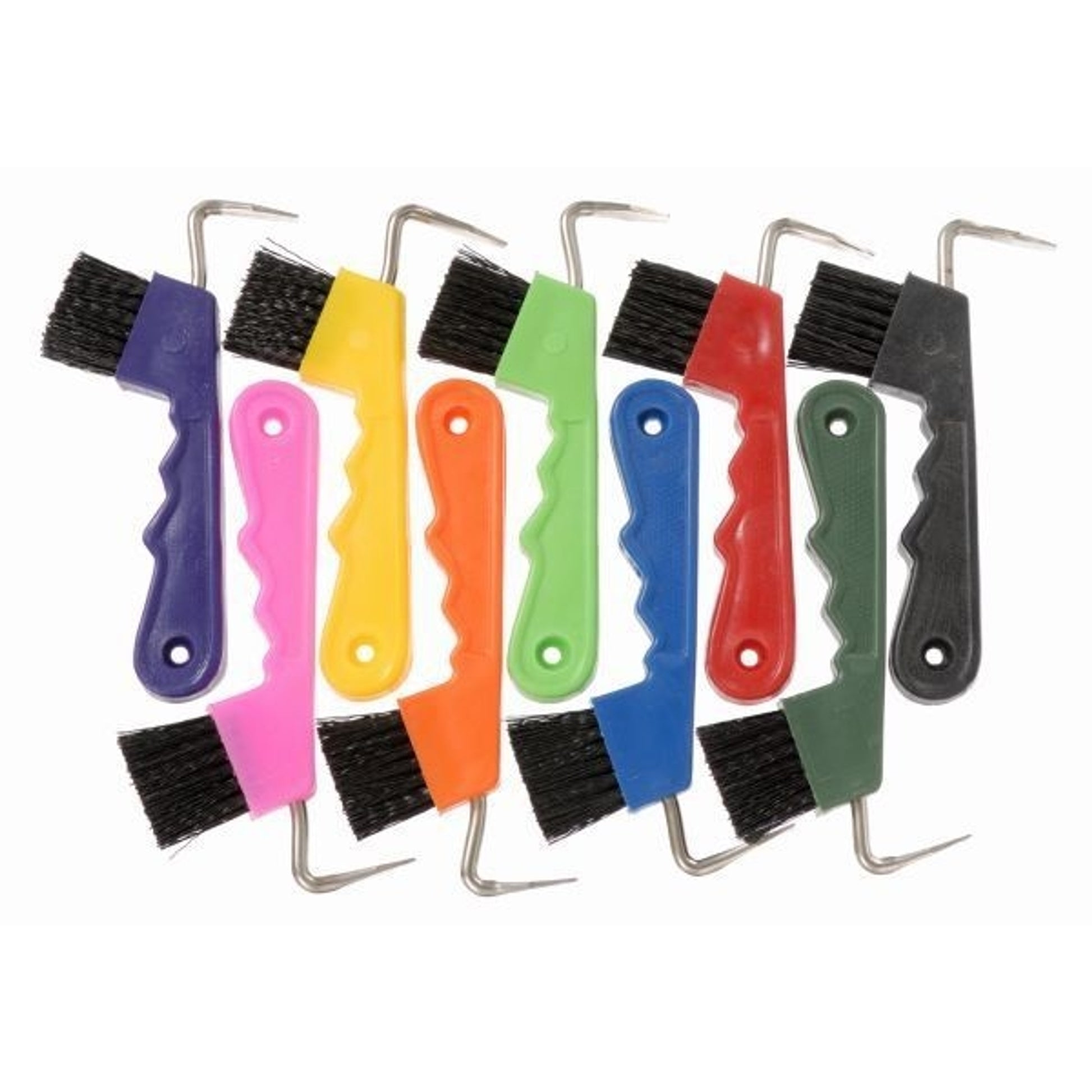 Tough1 E-Z Grip Hoof Pick Brush 6 Pack