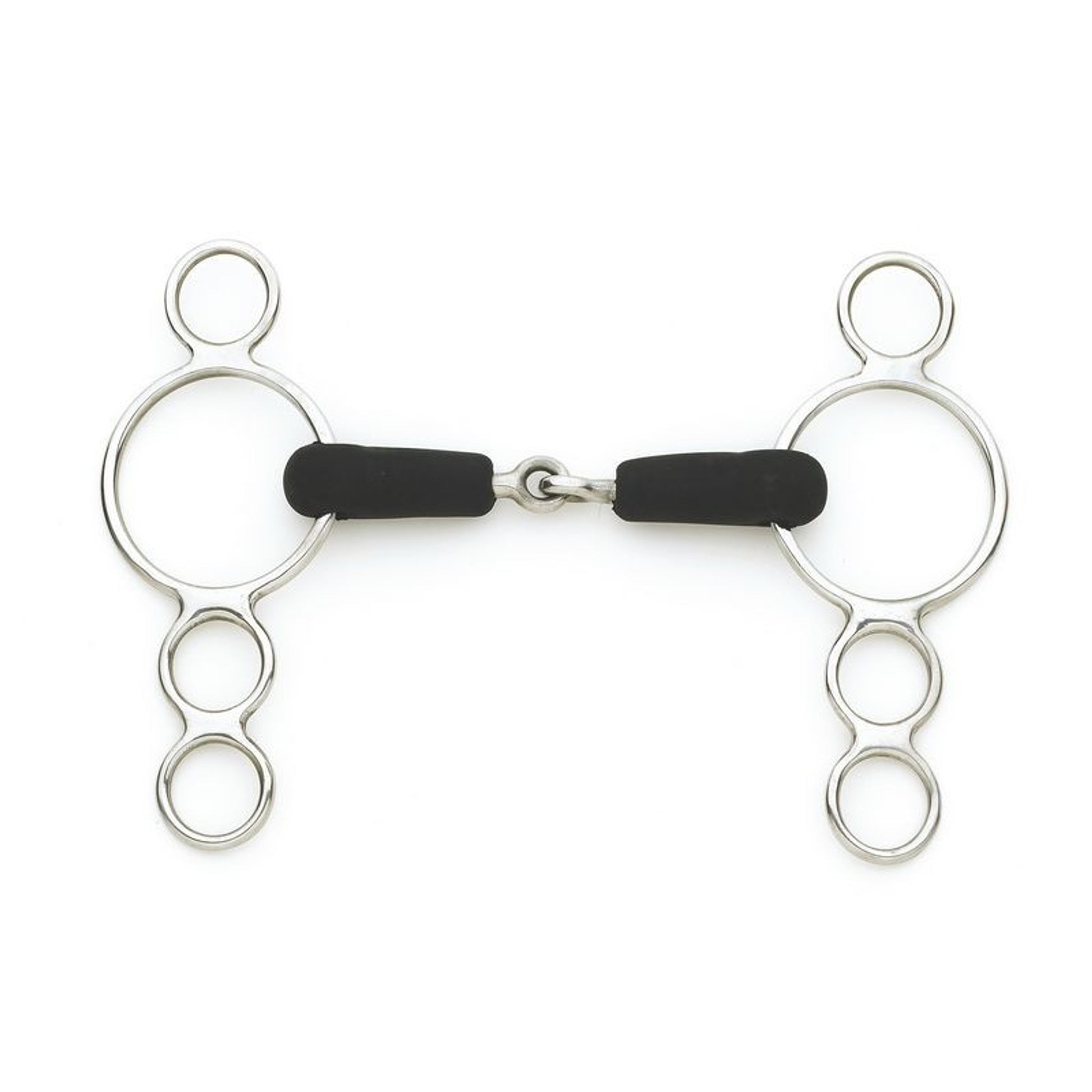 Centaur SS Jointed Rubber Mouth 3 Ring Gag