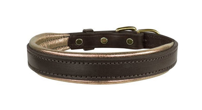 Perris Metallic Pad Leather Dog Collar LG HavPlat