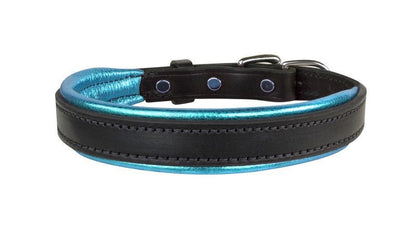 Perris Metallic Pad Leather Dog Collar LG HavPlat