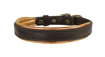 Perris Metallic Pad Leather Dog Collar LG HavPlat