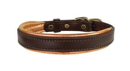 Perris Metallic Pad Leather Dog Collar LG HavPlat
