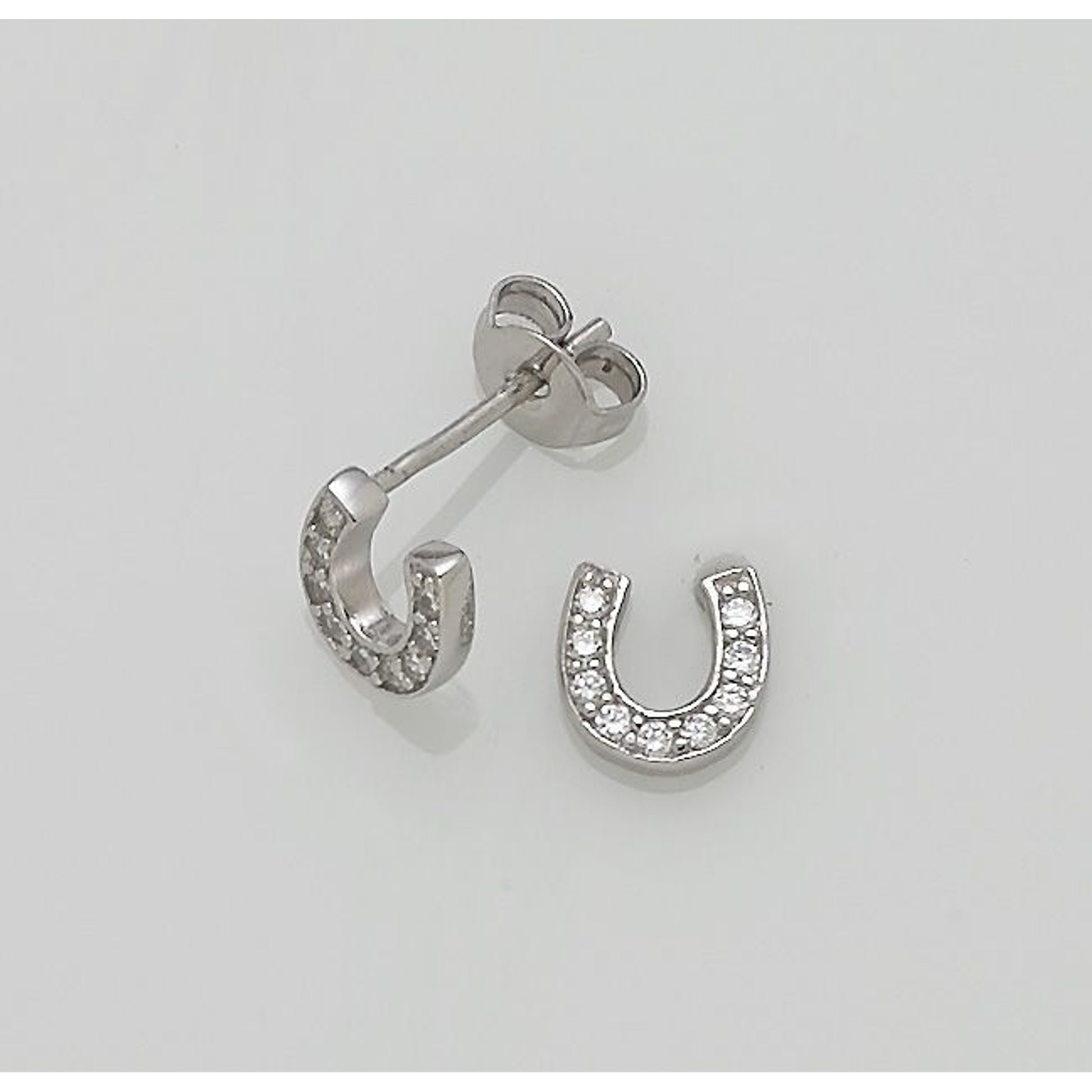 Sparkly Mi Horseshoe Earrings