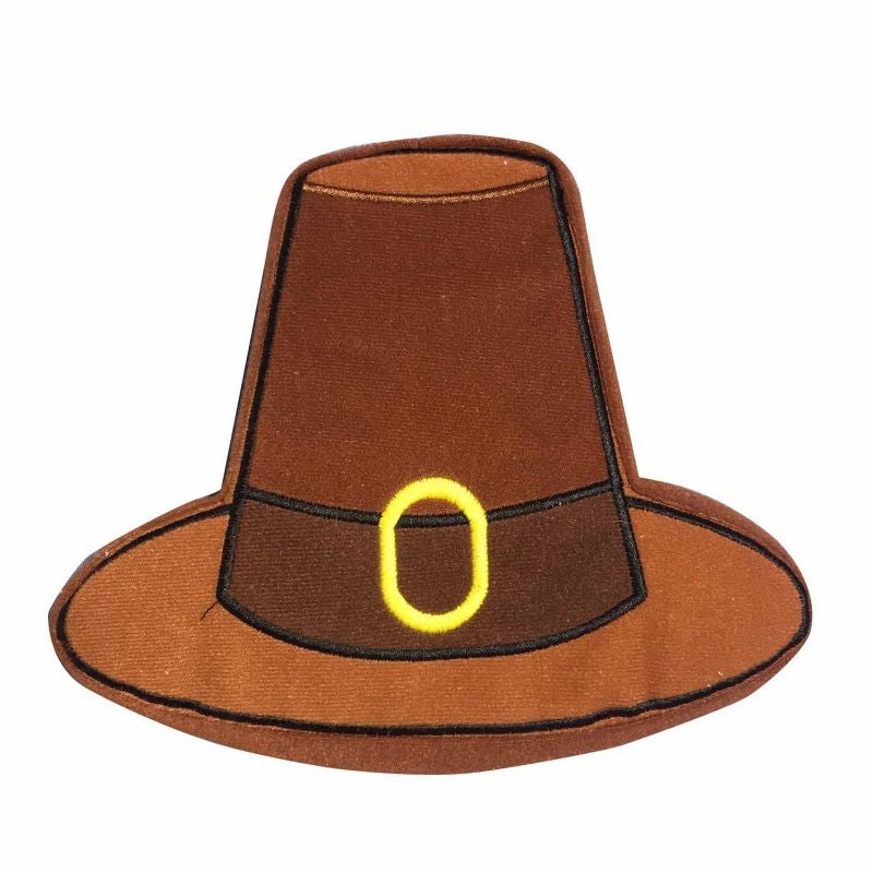 Pridebites Pilgrim Hat Plush Dog Toy