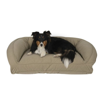 Carolina Pet Sage Quilted Bolster Dog Bed