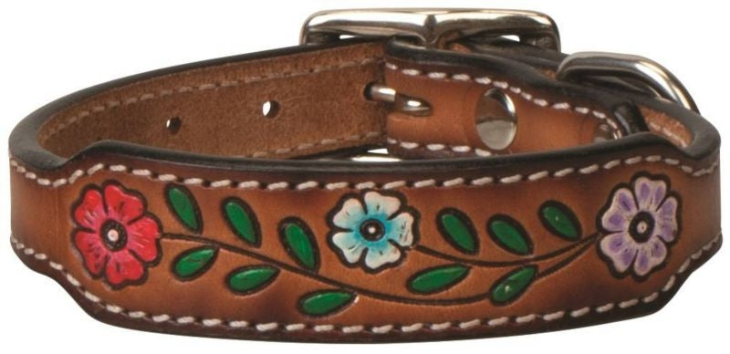 Weaver Painted Floral Dog Collar