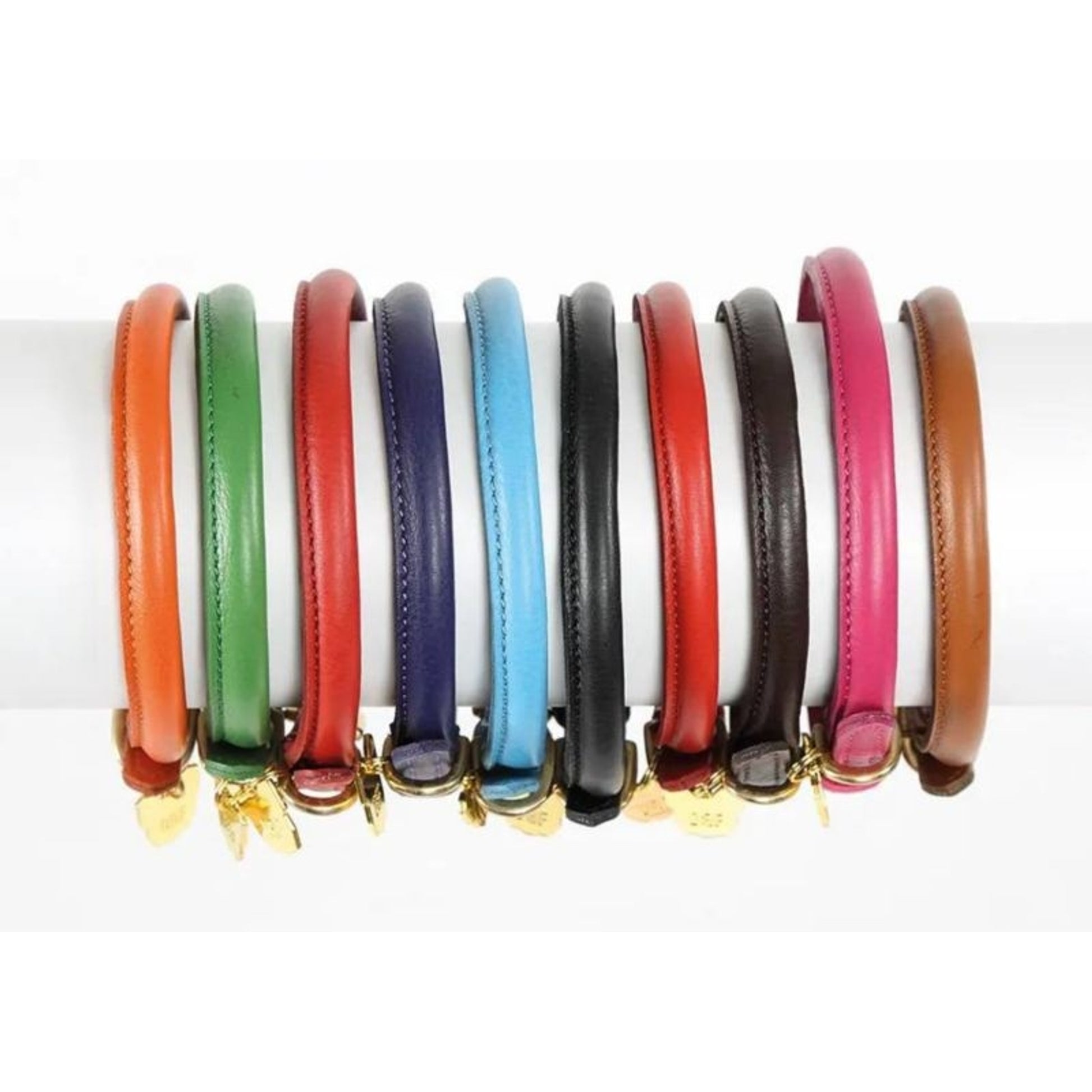 Digby Fox Rolled Leather Dog Collar