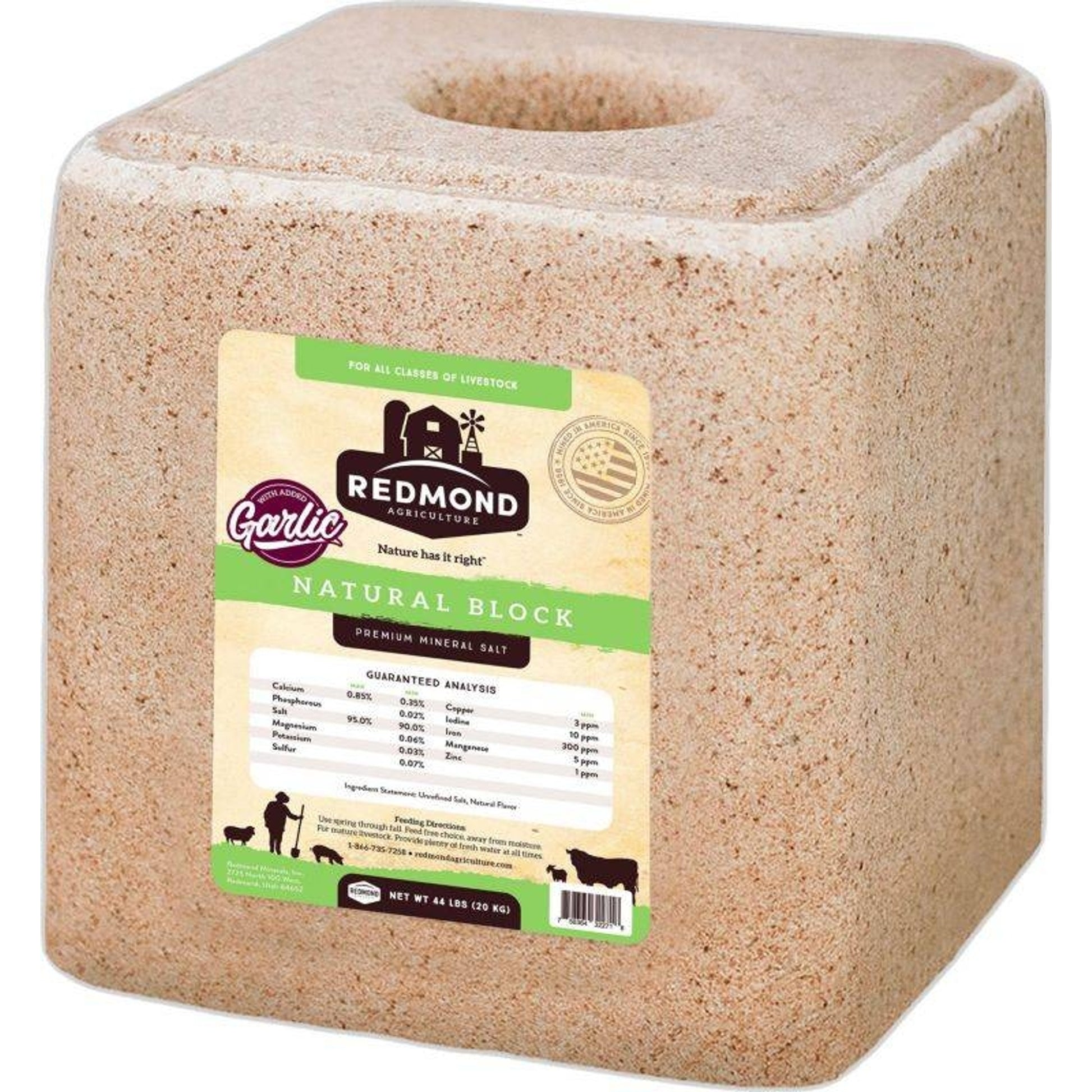 Redmond Natural Mineral Block With Garlic 44 Lb