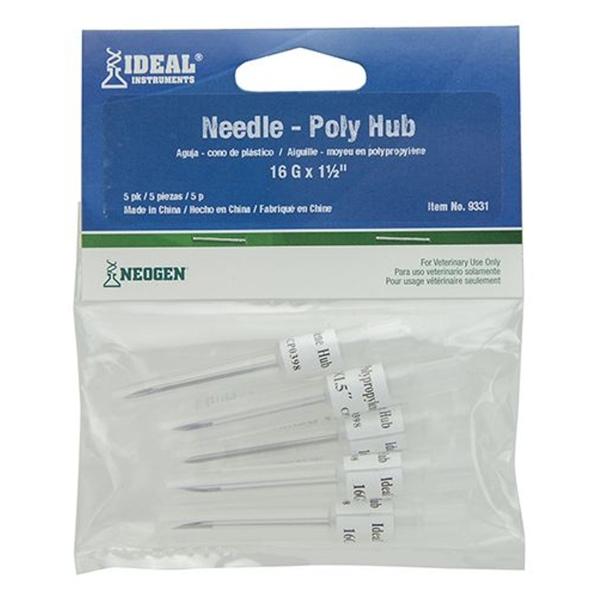 Ideal Polypropylene Hub Needle Pack