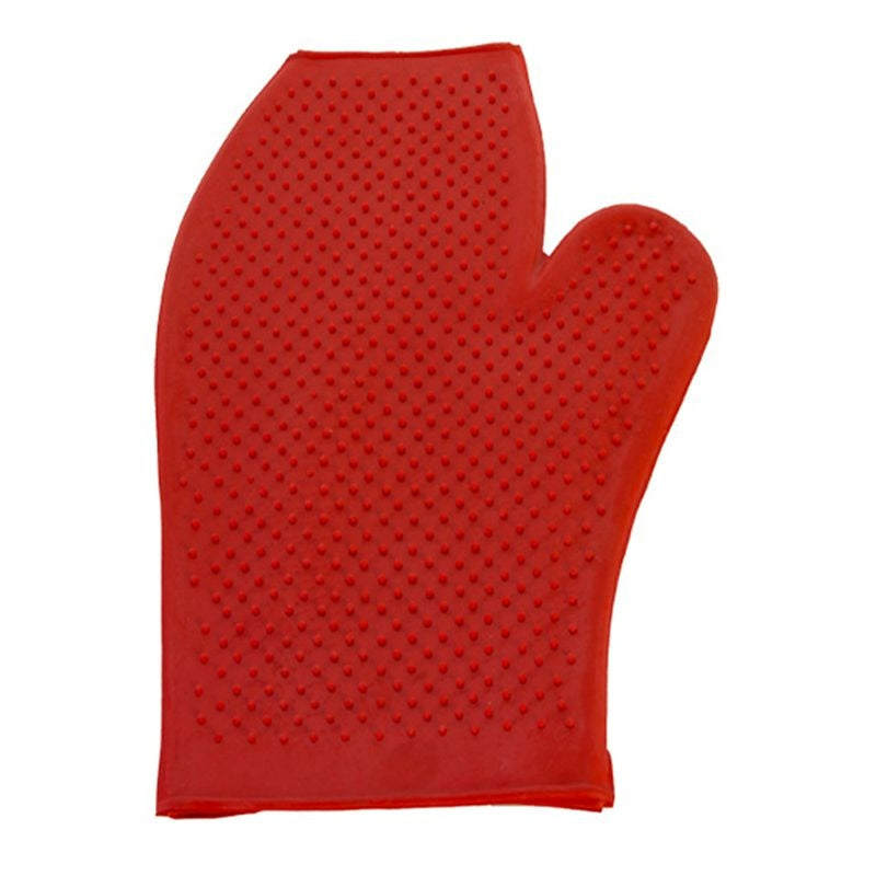Rubber Grooming Mitt Large Royal Blue