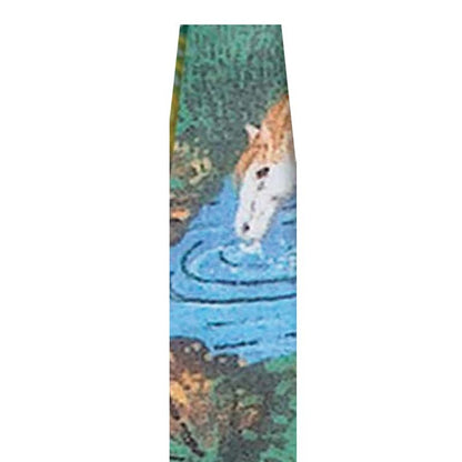 Ovation Ladies Zocks Boot Socks 9-11 Beige Horses
