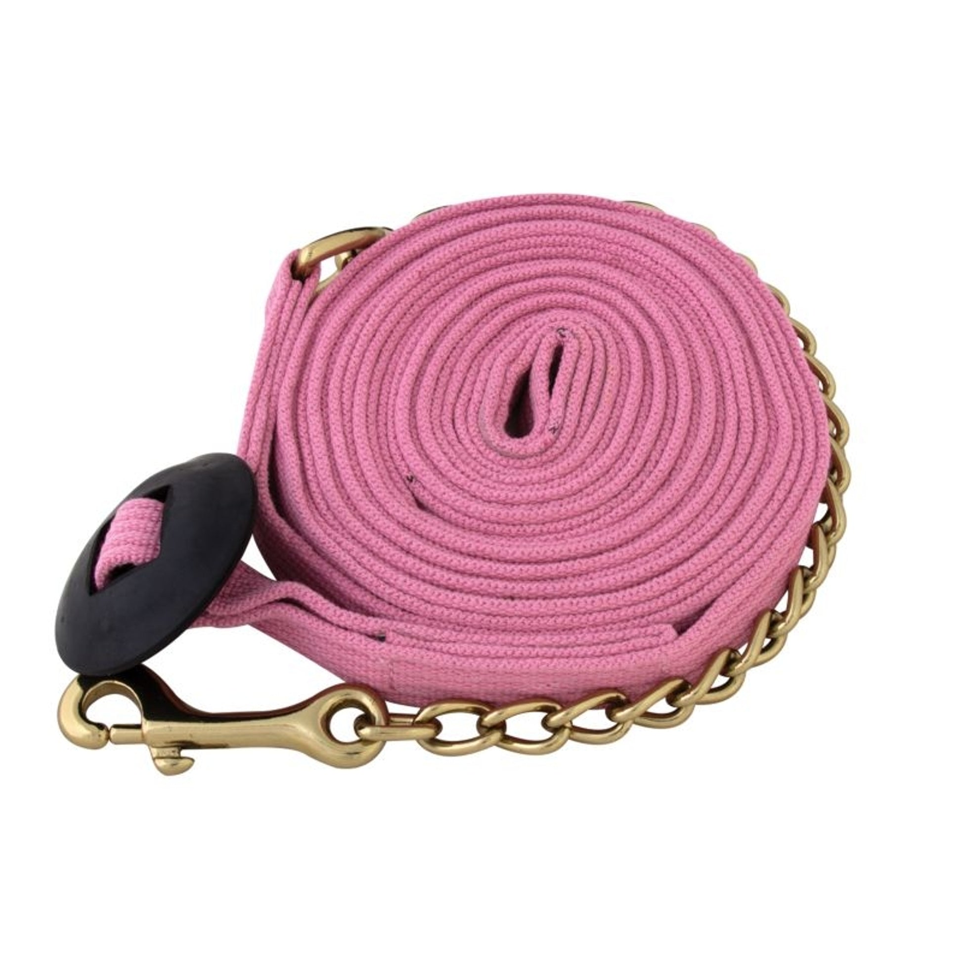 Basic Flat Cotton Web Lunge Line with Chain Black