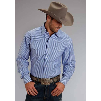 Mens Candy Stripe LS Snap Shirt