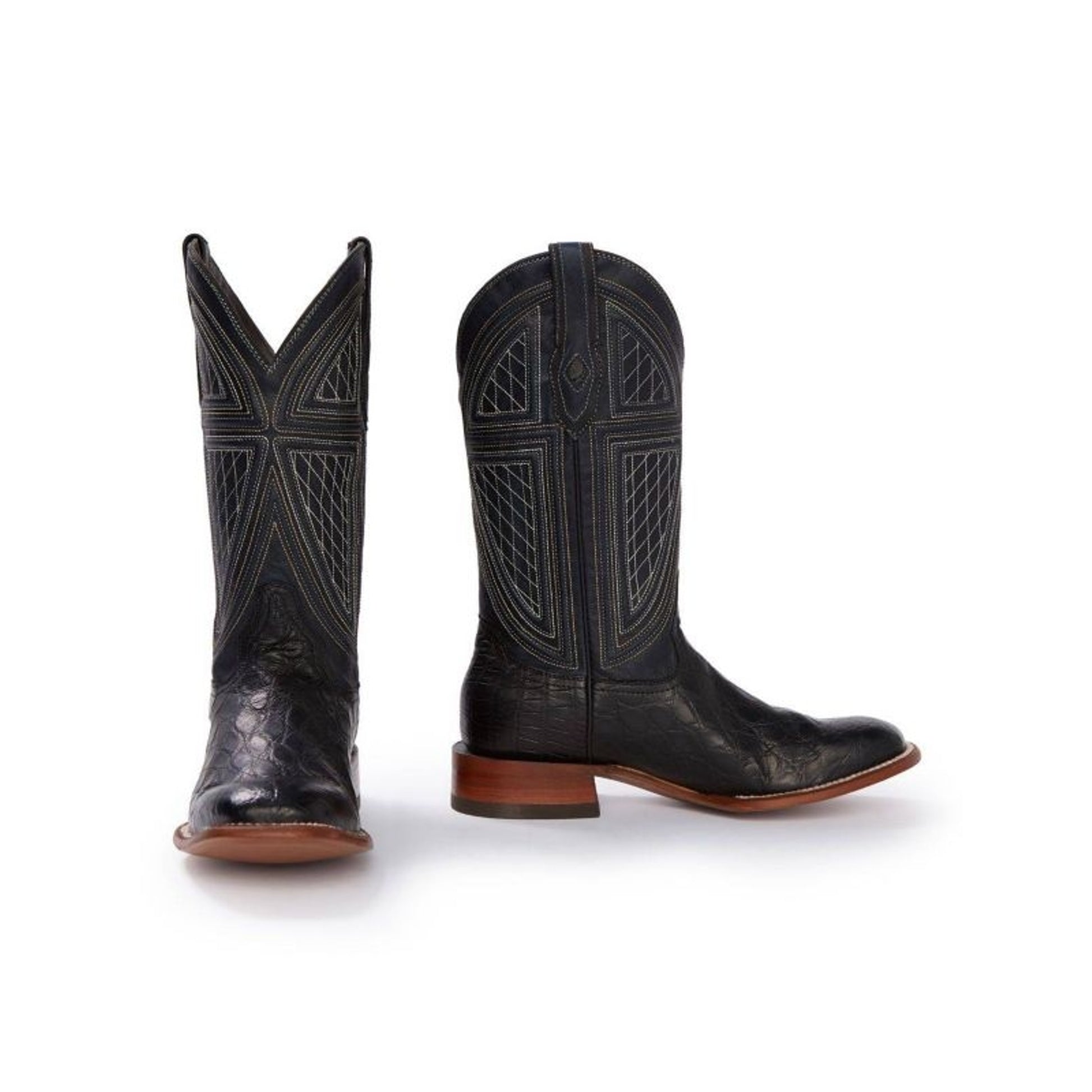 Stetson Mens Falls Alligator Cowboy Boots 10 D